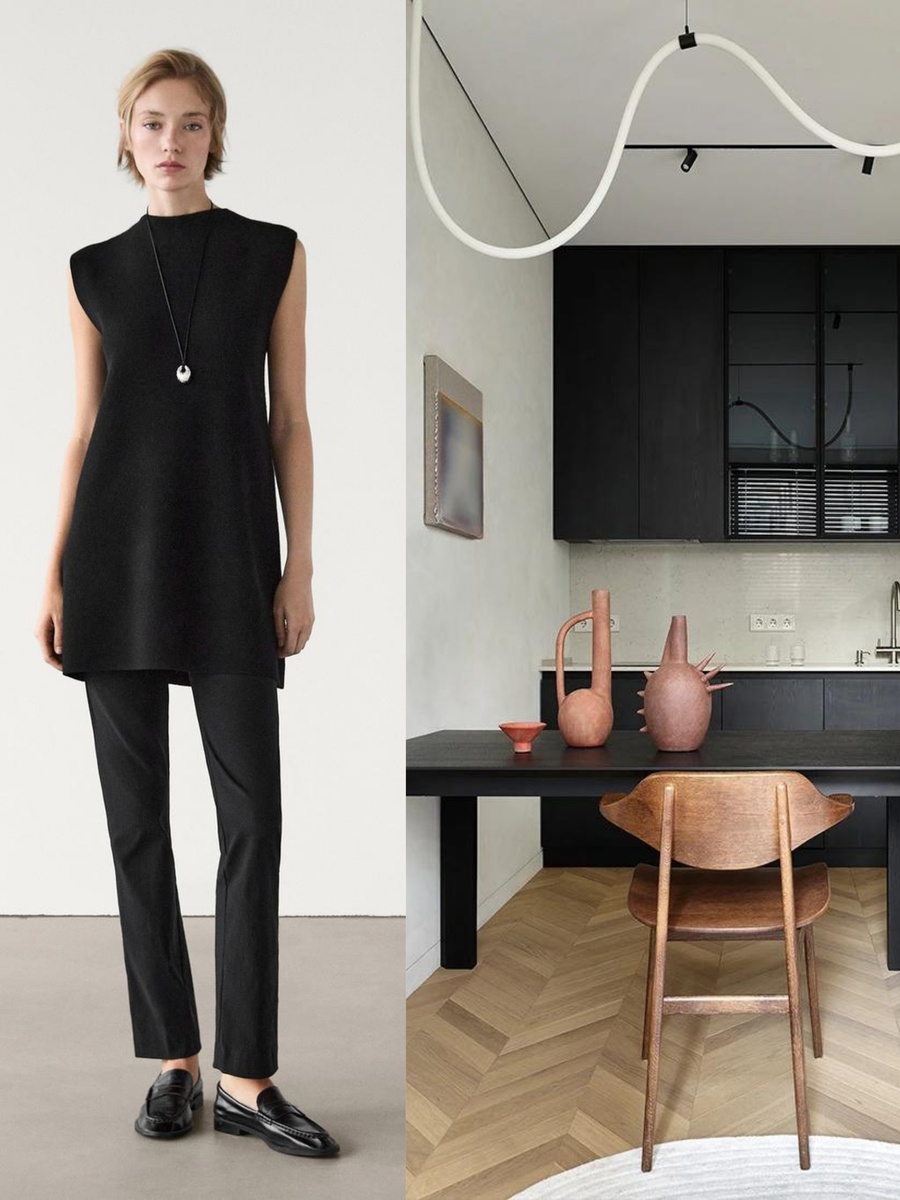 Стильный образ: коллекция Massimo Dutti осень 2024. Интерьер: квартира в Москве, авторы проекта: Дина Дымникова и Даша Слушаева (фото из материалов журнала ИНТЕРЬЕР+ДИЗАЙН)