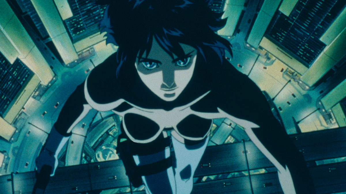 Прыжок майора Мотоко Кусанаги в полнометражном аниме "Ghost in the Shell" (1995)