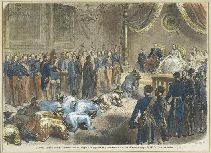 Торжественная аудиенция перед послами Сиама Его Величеством Наполеоном III в Фонтенбло, 29 июня