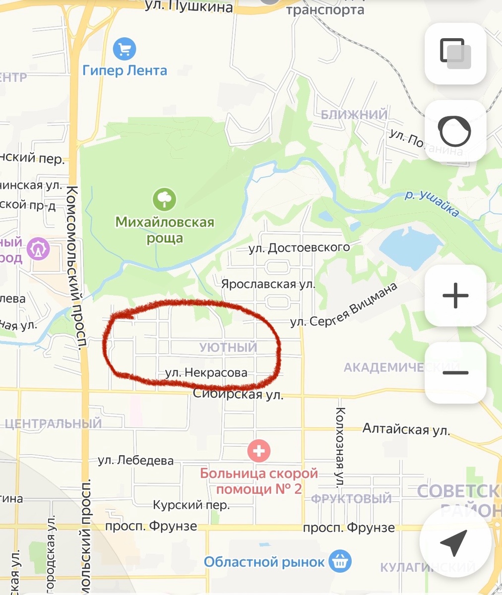 Локация микрорайона 