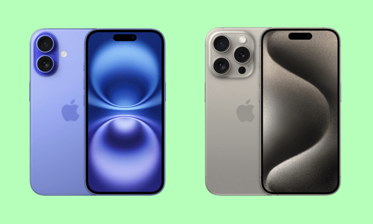    Сравниваем одинаковые по стоимости iPhone 16 и iPhone 15 Pro. Изображение: apple.com