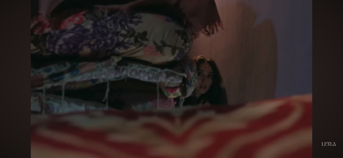 Стоп-кадр из сериала "Лейла". Взято из открытых источников. Эла прислушивается к разговору 