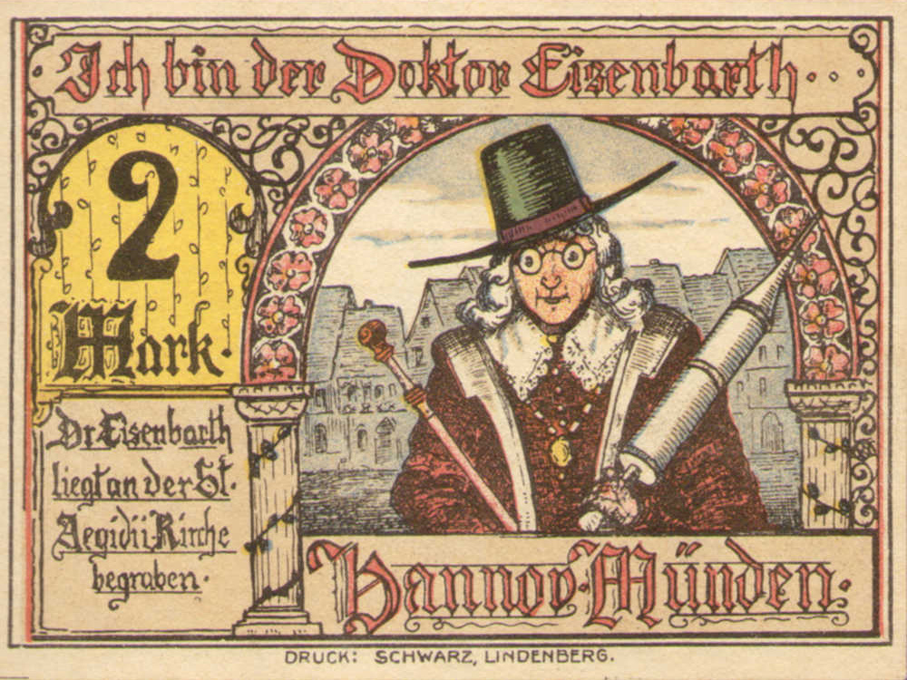 Нотгельд Ганноверского Мюндена на 2 марки (аверс)