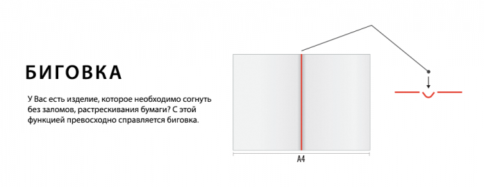 Биговка - это технологический процесс, используемый в полиграфии и книжном производстве для создания сгибов на бумаге или картоне. Эта процедура необходима для предотвращения растрескивания или деформации материала при его складывании. Биговку чаще всего применяют в производстве книг, буклетов, открыток и упаковки, где эстетичность и аккуратность сгибов играют важную роль.

Процесс биговки заключается в создании полосы утонения на поверхности материала с помощью специального оборудования, называемого биговальной машиной. В результате этого процесса бумага или картон легко сгибаются точно по намеченной линии, без появления трещин или заломов, что сохраняет презентабельный вид изделия.

Биговка особенно актуальна для материалов с большей плотностью или покрытием, склонным к повреждению при простом механическом сгибе. Правильная биговка позволяет изготовить продукцию с точными, ровными и профессионально выглядящими сгибами, что повышает качество и привлекательность конечного продукта.