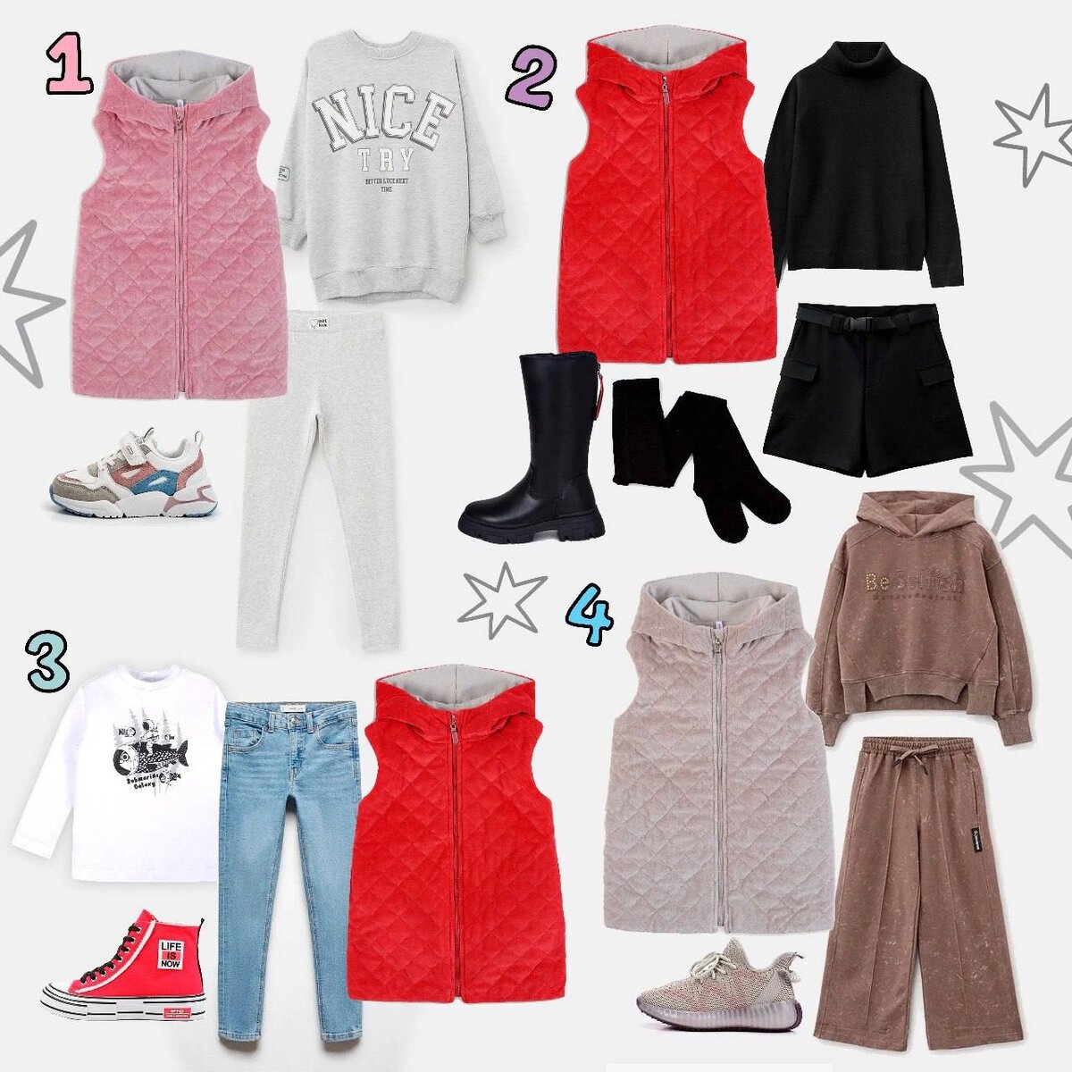 Подборка осенне-весенних образов с жилетом