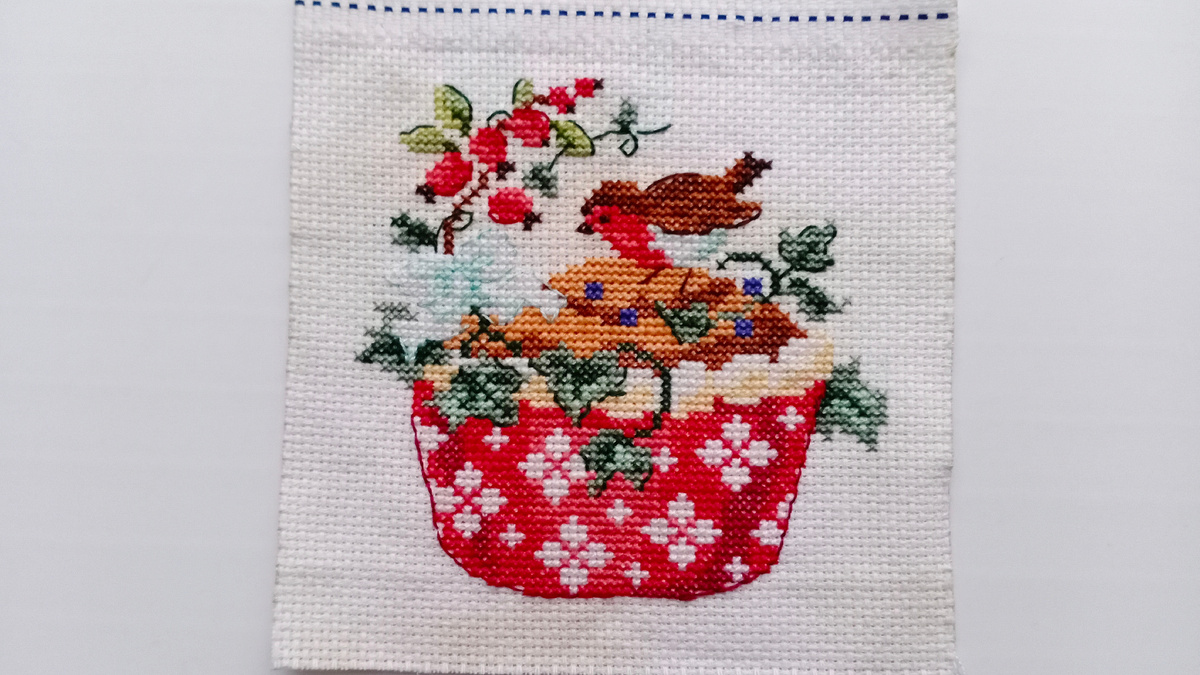 Рождественский кекс, Парижские вышивальщицы (канва 18 каунта, нитки СХС)