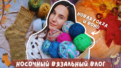 ВЯЗАЛЬНЫЙ ВЛОГ №115 | Неделя вязания носков | Новинки цветов - YarnArt Forza и Nako Boho