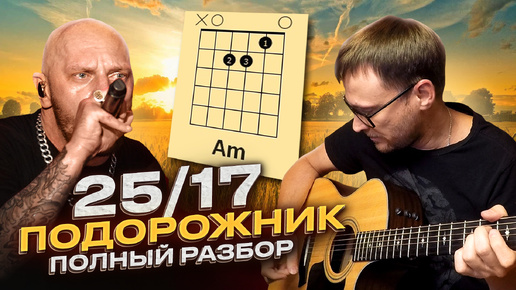 25/17 - Подорожник 🎸 полный разбор на гитаре / кавер / аккорды / табы