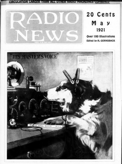 Рис. 1 Обложка журнала Radio News #2 1921 год.