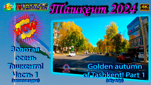 Золотая осень Ташкента! Часть 1. (автопоездка) | Golden autumn of Tashkent! Part 1. (city trip)