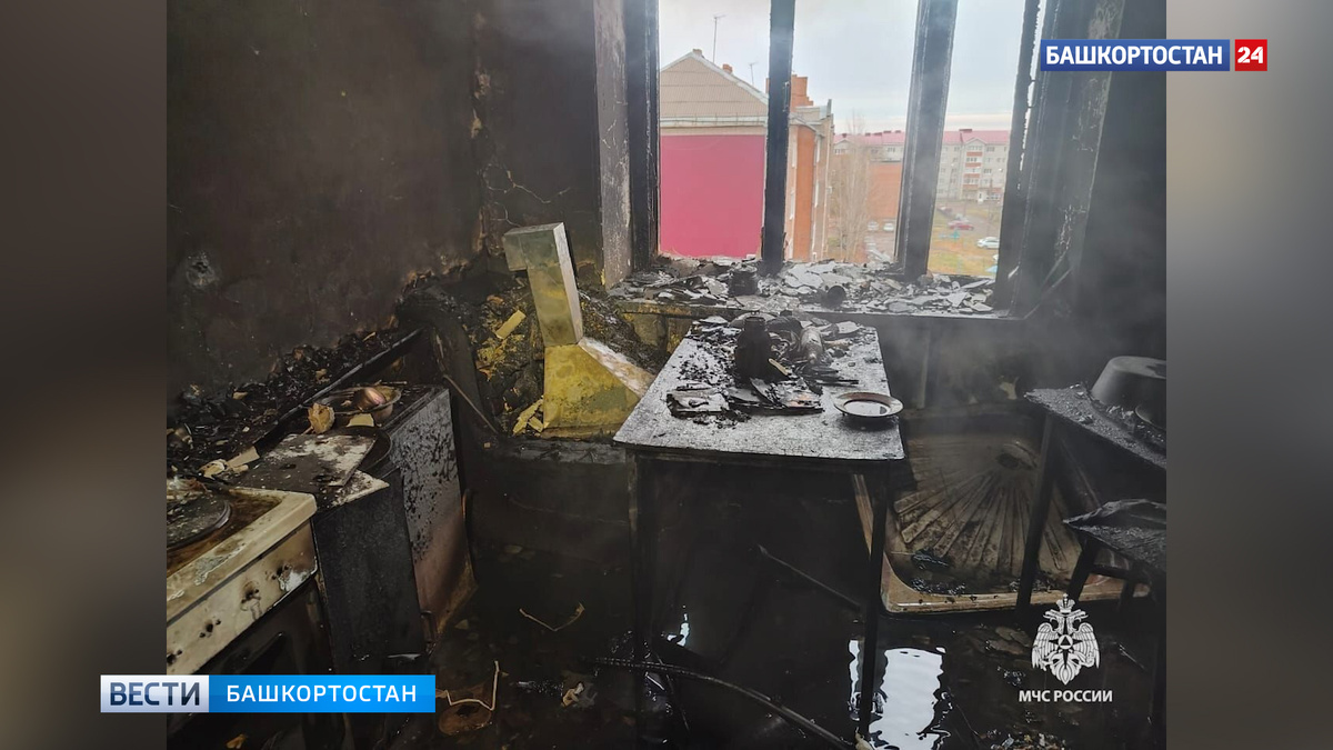    В Башкирии при пожаре в многоквартирном доме в Кумертау спасли 12 человек