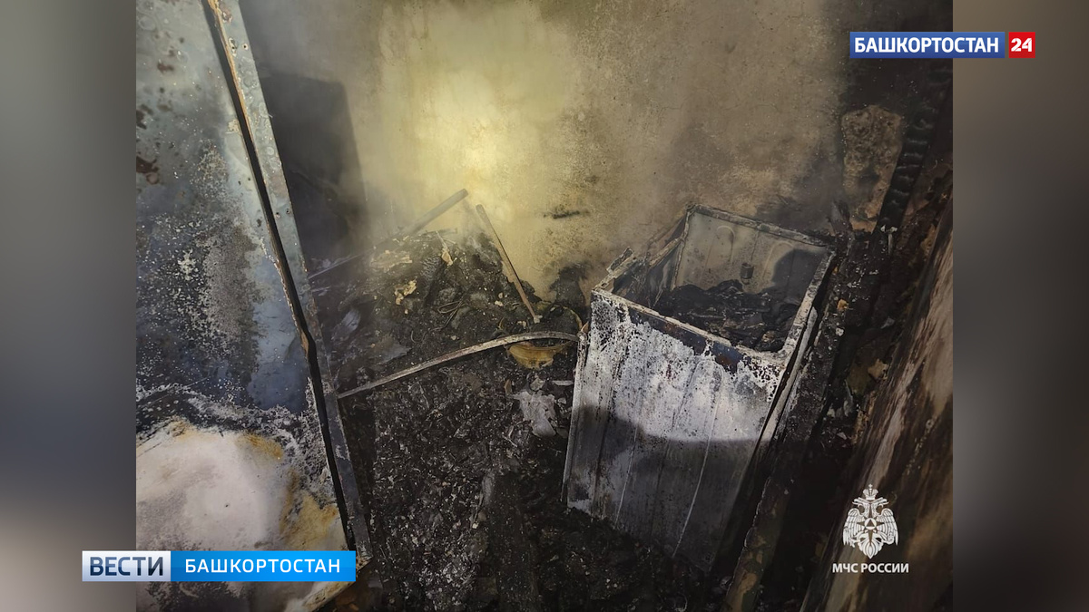    В Башкирии при пожаре в многоквартирном доме в Кумертау спасли 12 человек