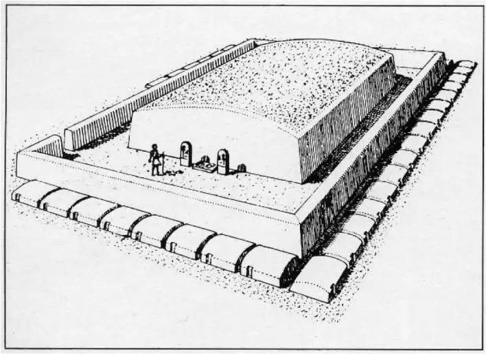 Предположительная реконструкция захоронения Меретнейт в Абидосе