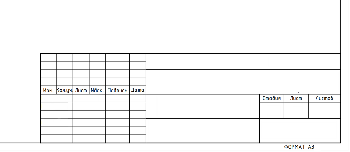 Рисунок 1. Пример Основной надписи форма 3, согласно ГОСТ Р 21.101-2020. Изображение разработано командой НПО ЭлектроРазработки