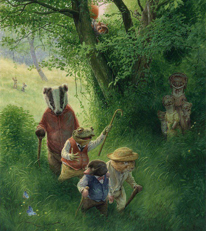 Иллюстрации Роберта Ингпена к сказке Кеннета Грэма «Ветер в ивах»