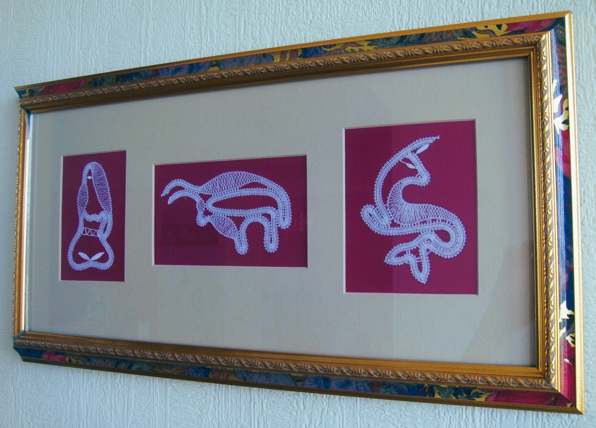 Знаки зодиака. Кружево на коклюшках. Земля