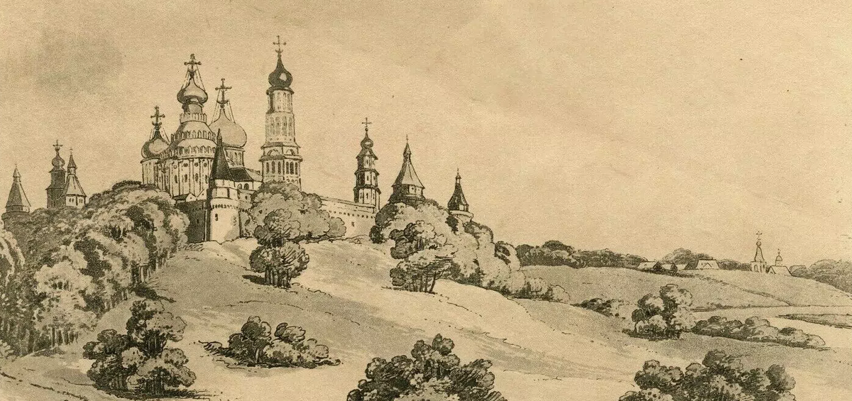 Рисунок Воскресенского монастыря. 1809 год.