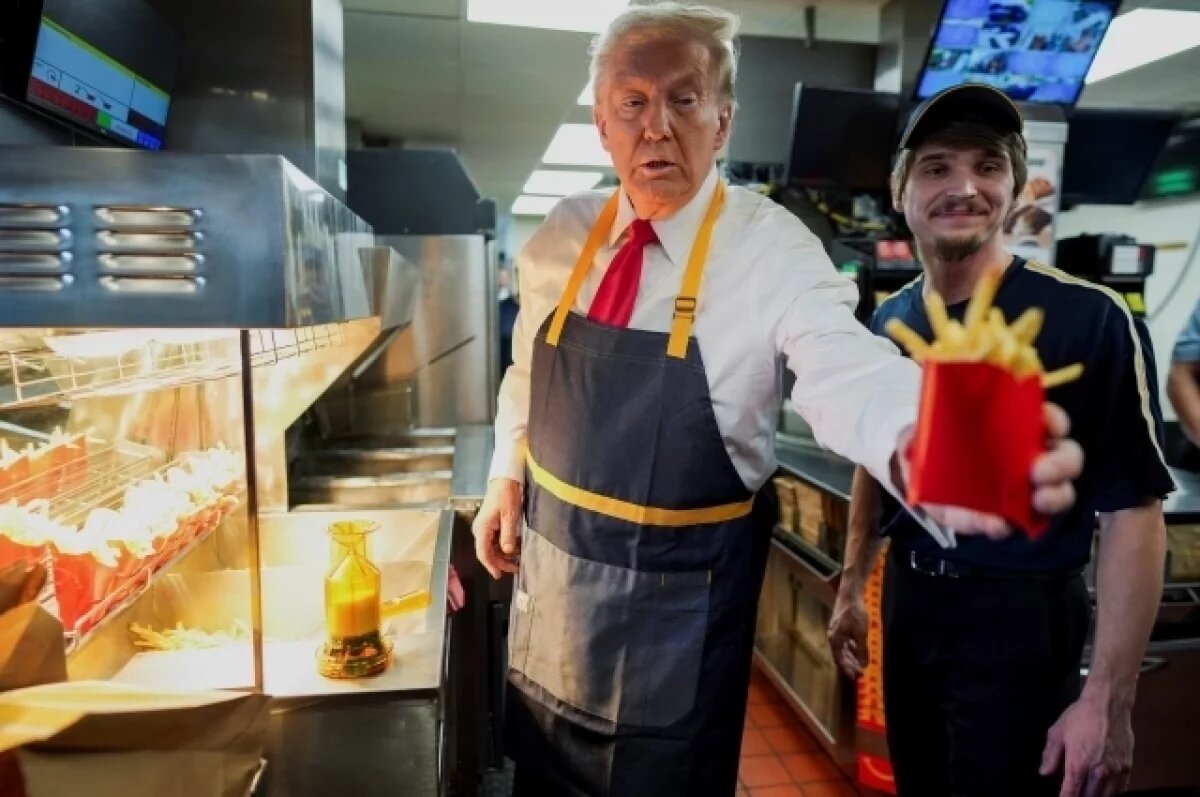    Трамп поработал поваром в McDonald's в Пенсильвании