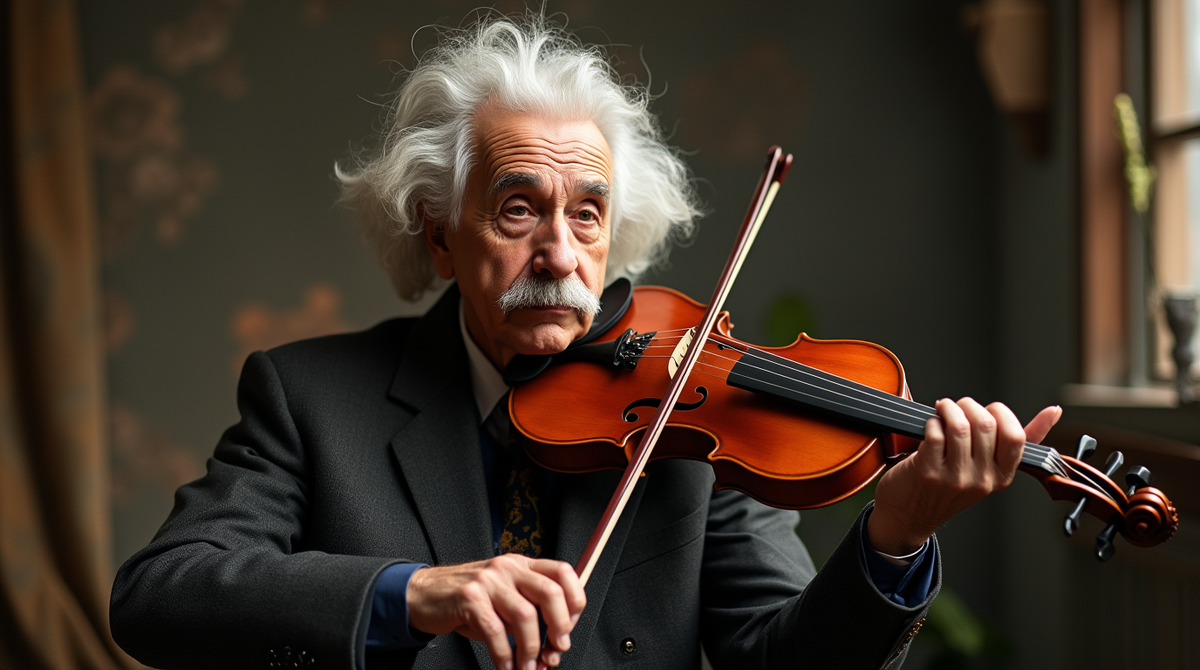 Эйнштейн играл на скрипке
