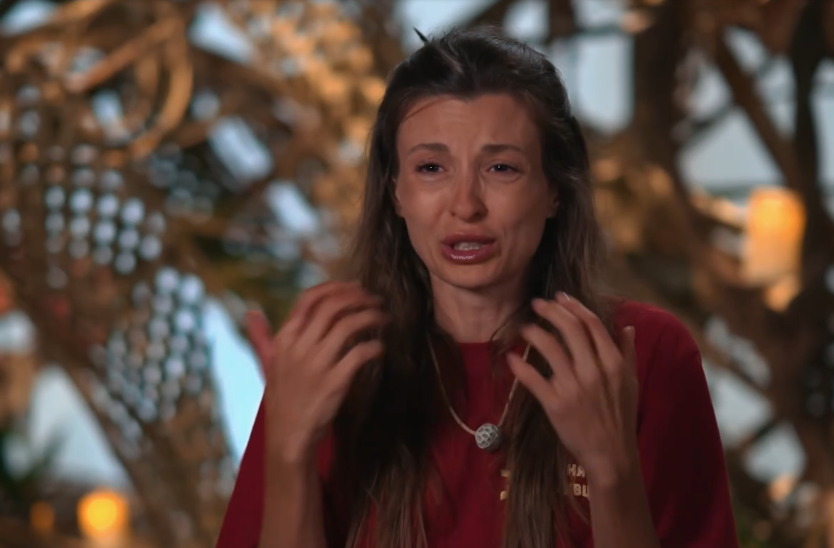 Женя Кривцова максимально не хотела уходить из проекта. Фото: ТНТ/скриншот