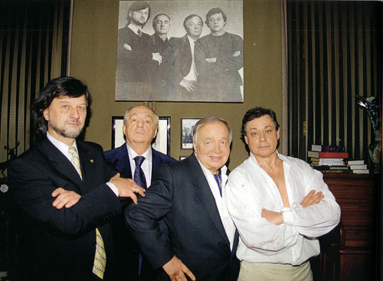 А. Рыбников, М. Захаров, А. Вознесенский и Н. Караченцов - соавторы "Юноны и Авось". Фото из открытых источников