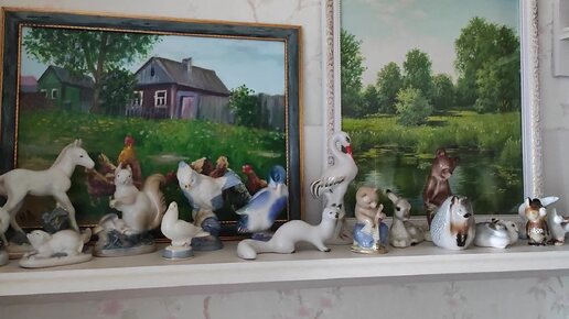 🦊🦔🐈‍⬛Фарфор СССР 🐎🦆🐓#ЛФЗ#Гоподница#Гжель#1950-1980годы#