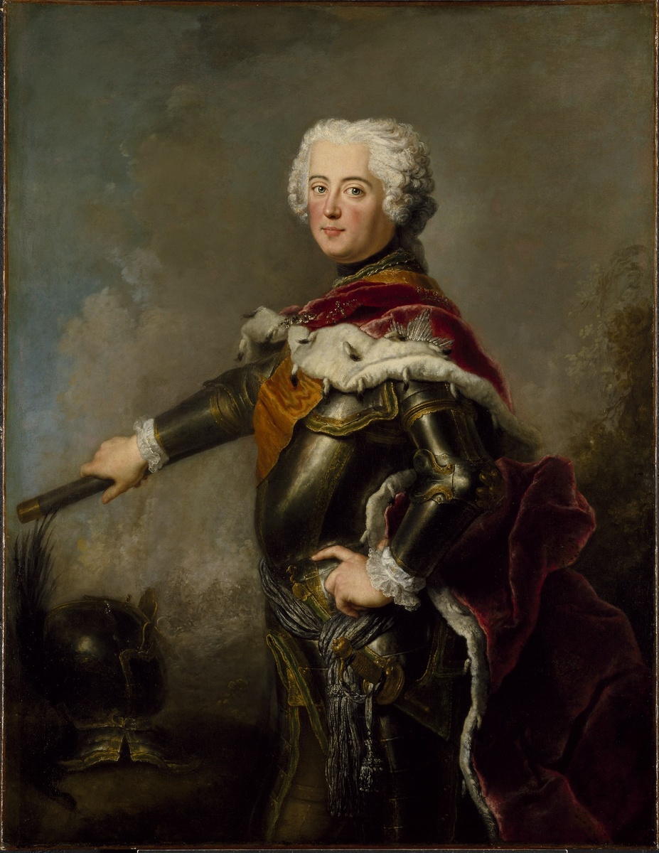 Портрет Фридриха II в начале его правления, написанный Антуаном Песне (1740 год)