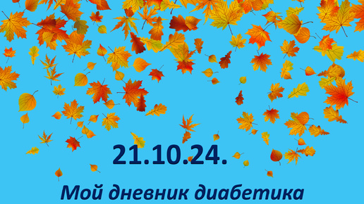 21.10.24. Мой дневник диабетика