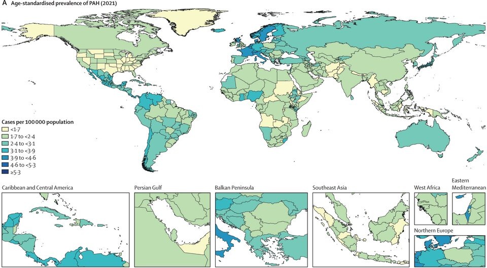   GBD 2021 Pulmonary Arterial Hypertension Collaborators / The Lancet Respiratory Medicine, 2024