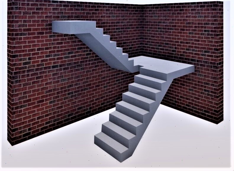 схема бетонногго основания лестницы