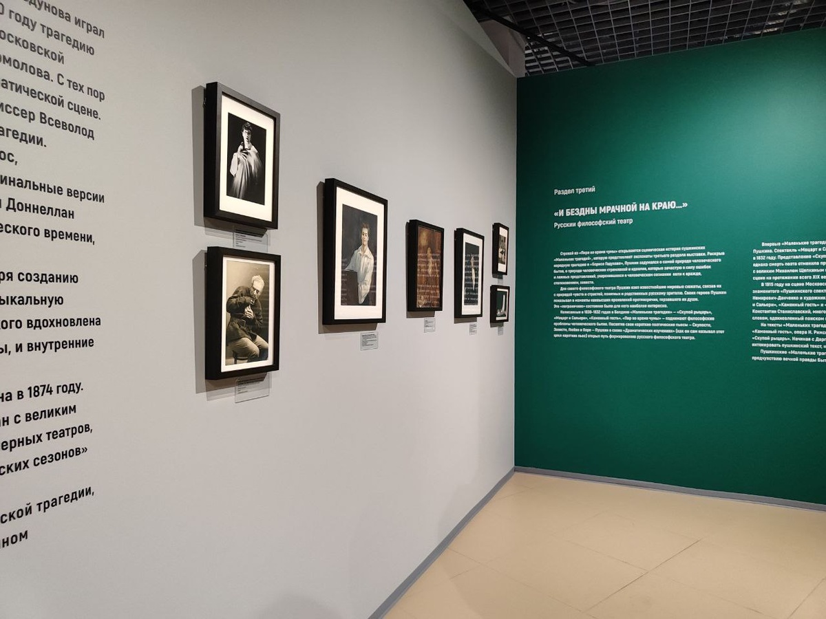 Выставка "Пушкин и театр". РИАМЗ, 2024. Раздел третий "И бездны мрачной на краю..."