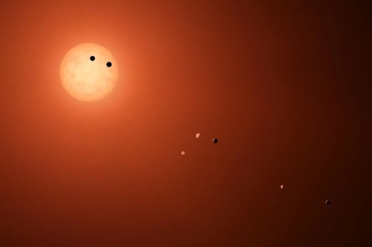    TRAPPIST-1 в представлении художника.