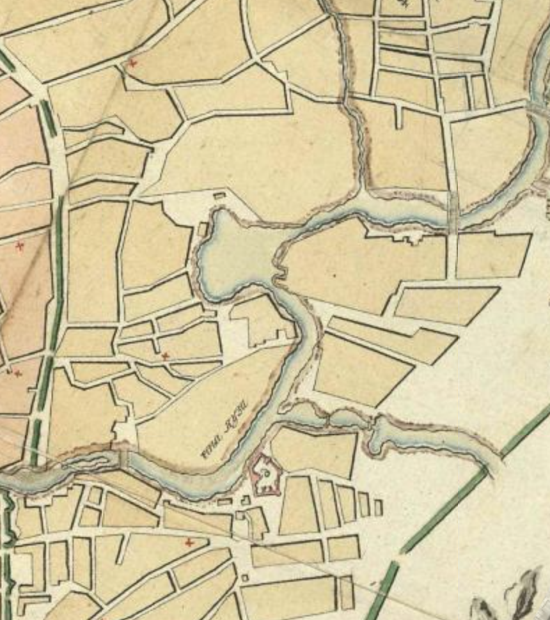 На карте Москвы 1785 года то же самое. С сайта www.retromap.ru.