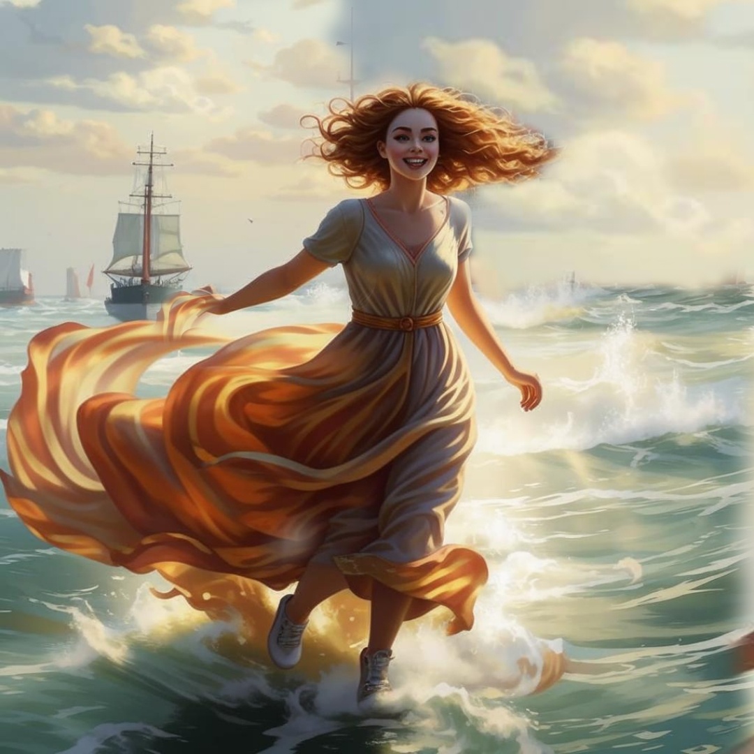 Бегущая по волнам... в кроссовках 😊