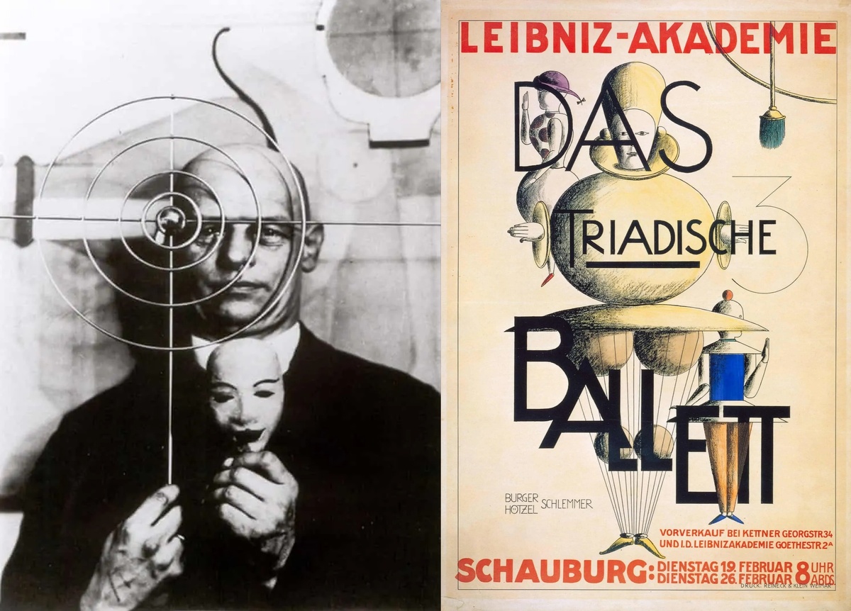 Оскар Шлеммер и афиша к его "Триудическому балету"