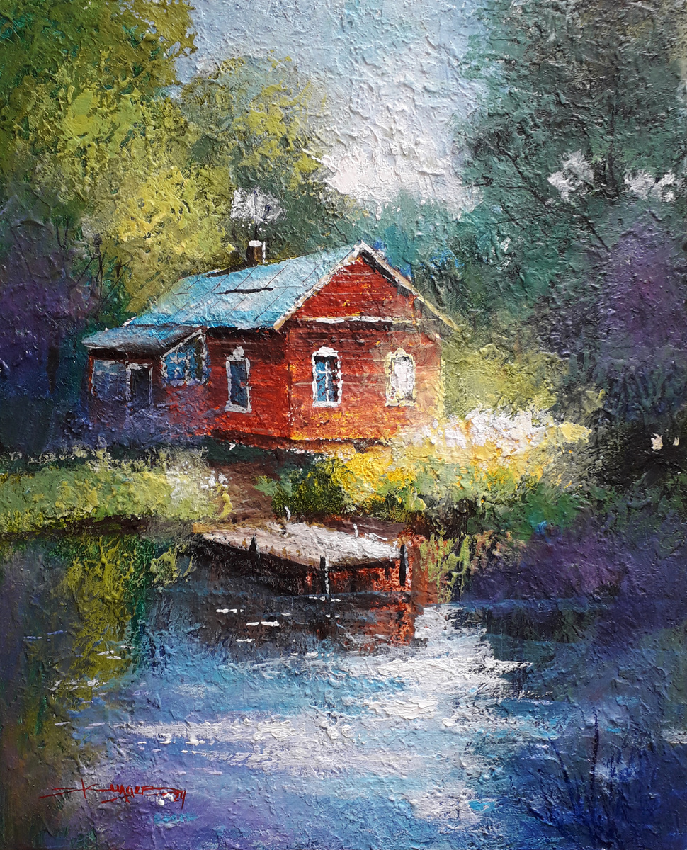 "Теплые воспоминания" Художник Александр Жиляев 40х50 см