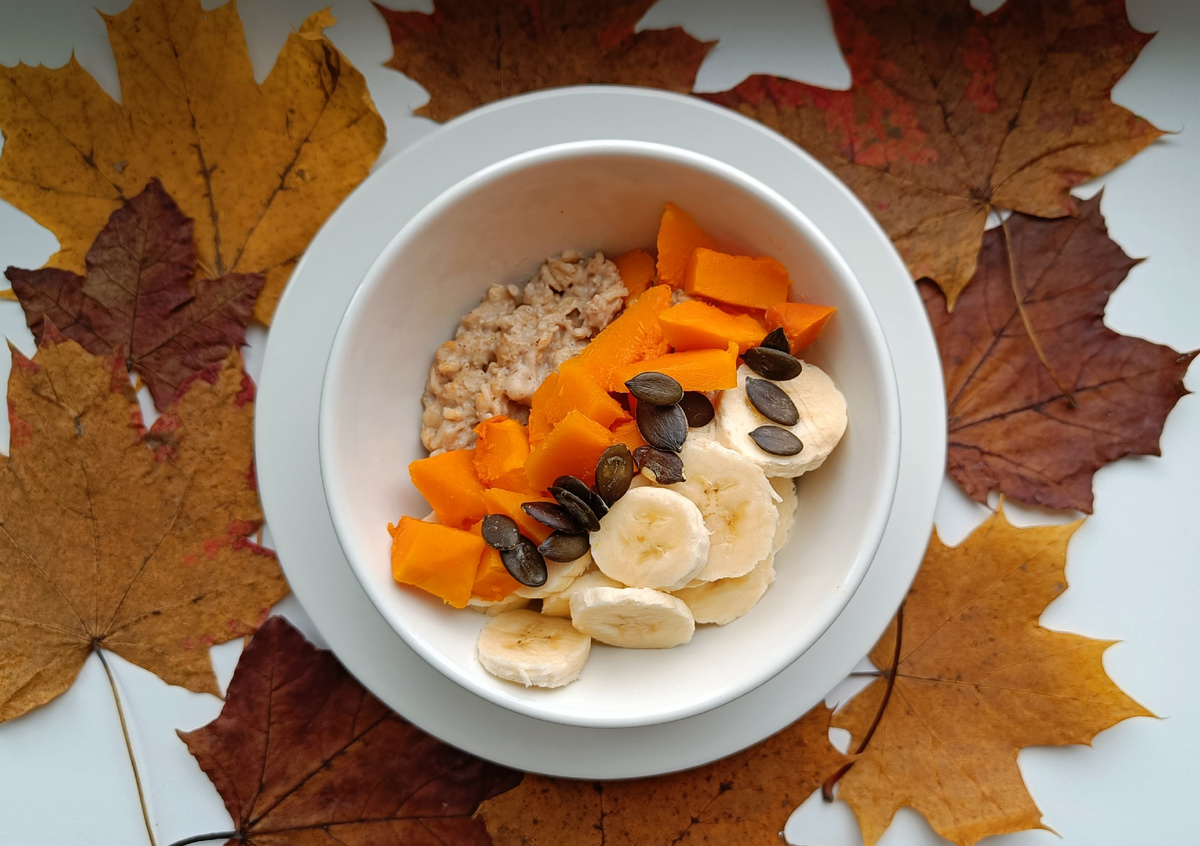 Настроение - осень. Всегда использую овсяные хлопья долгой варки.