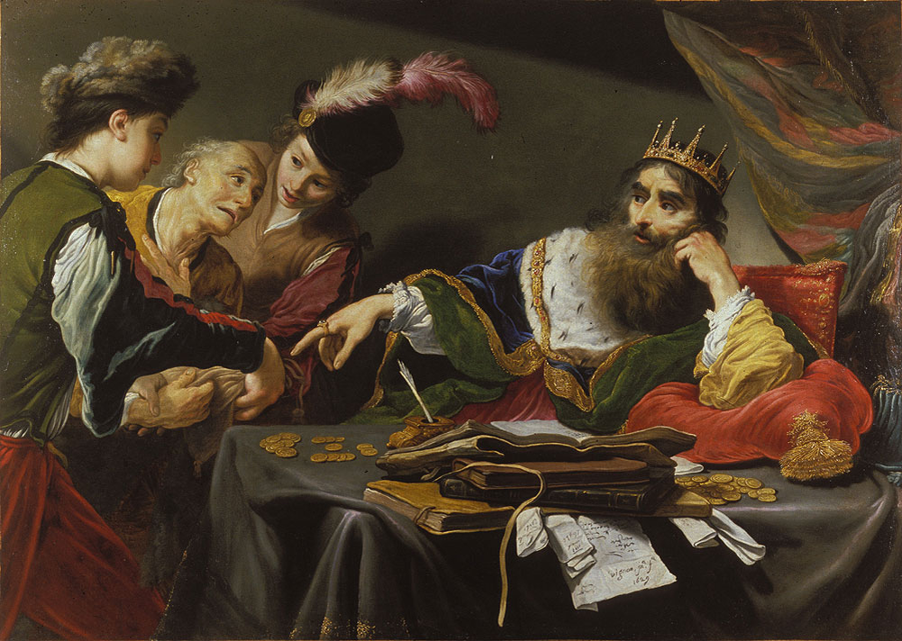 Клод Виньон. Крез, получающий дань от лидийского крестьянина, 1629. Музей изящных искусств Тура, Франция
