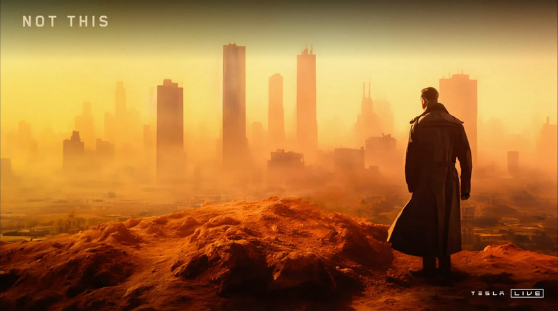    Кадр из презентации Tesla