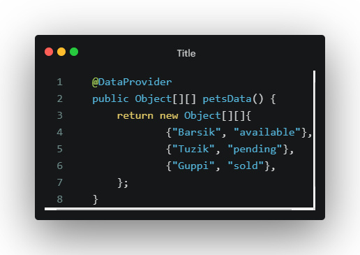 Создание провайдера данных