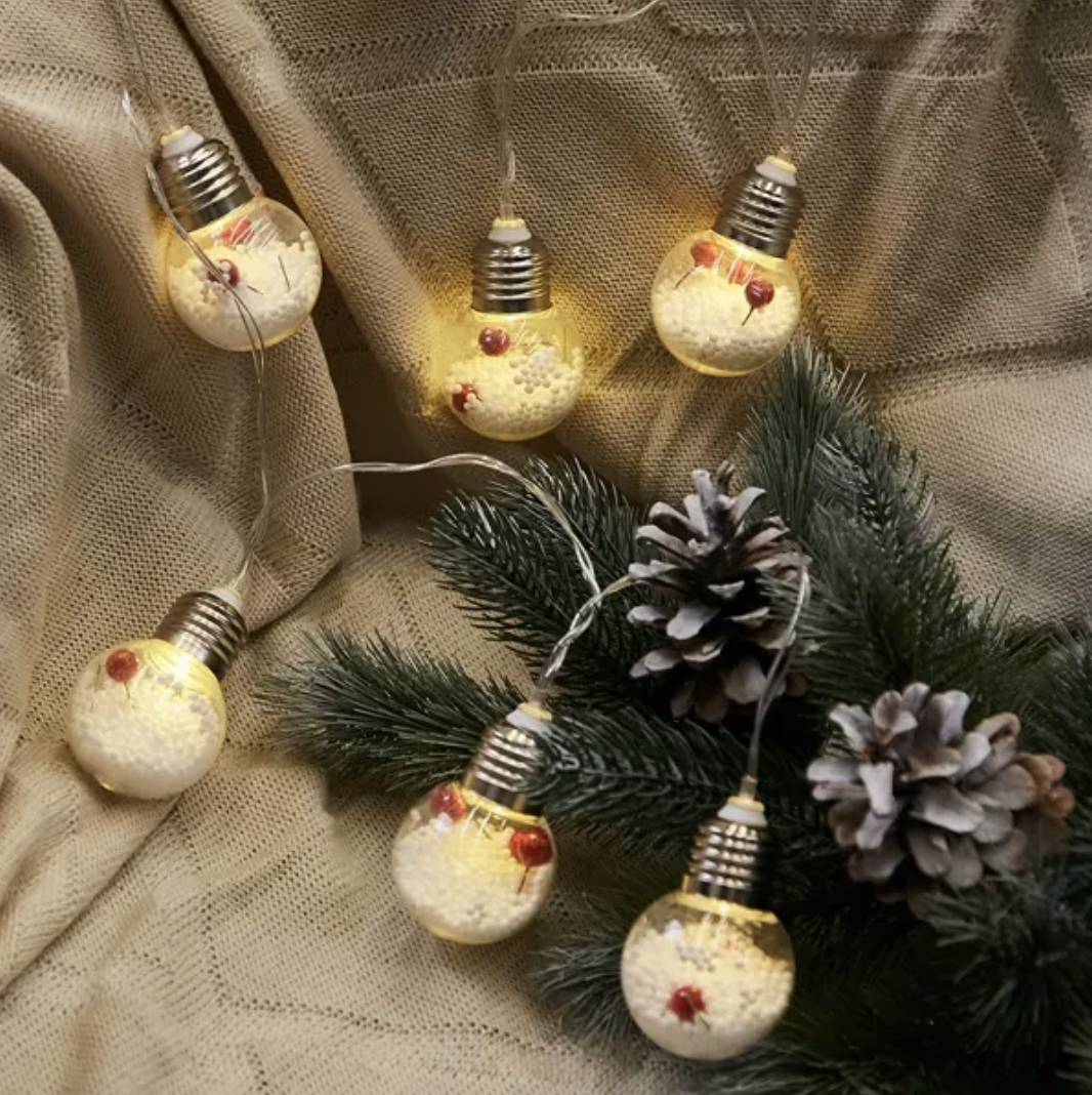 Электрогирлянда "Лампочки с наполнителем" 20x0.5 м теплый белый свет