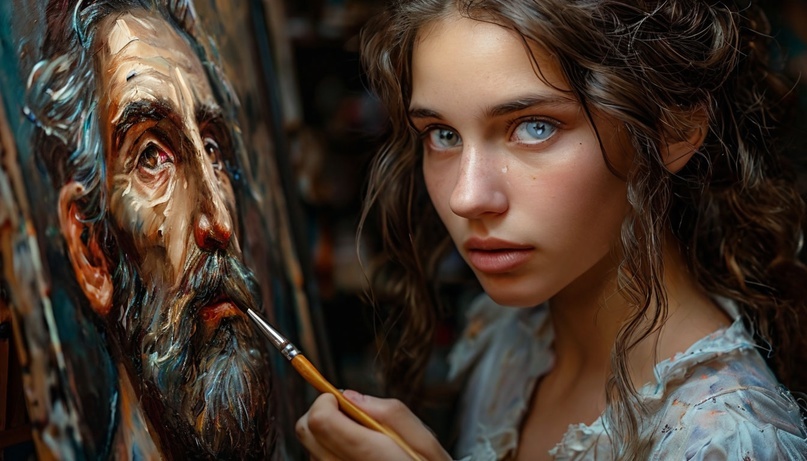 Художник, рисующий портрет