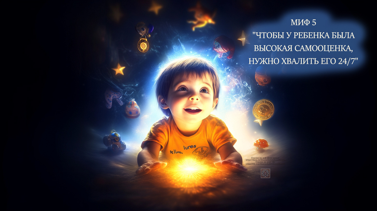 Миф 5 "Чтобы у ребенка была высокая самооценка, нужно хвалить его 24/7"