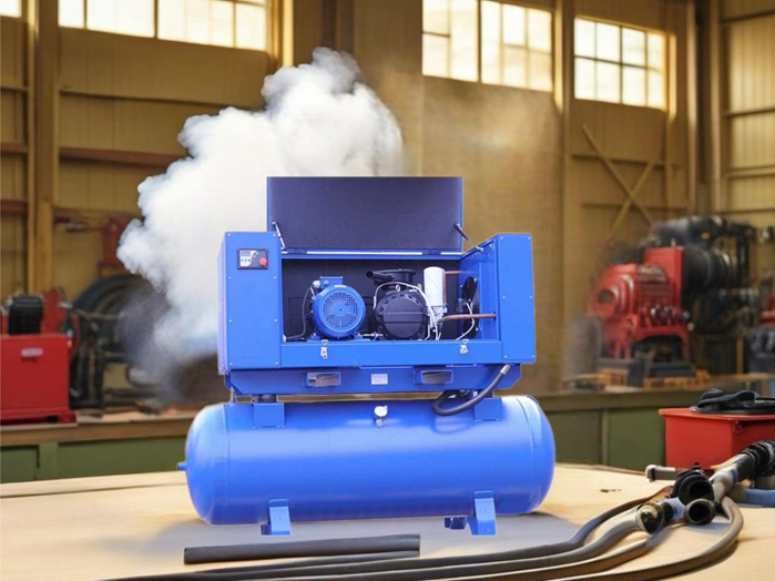 Рис.1. Компрессор дымит.