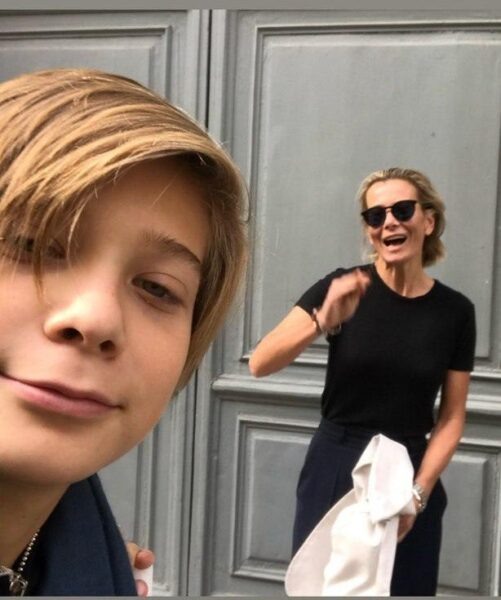    Юлия Высоцкая с сыном, фото: телеграм