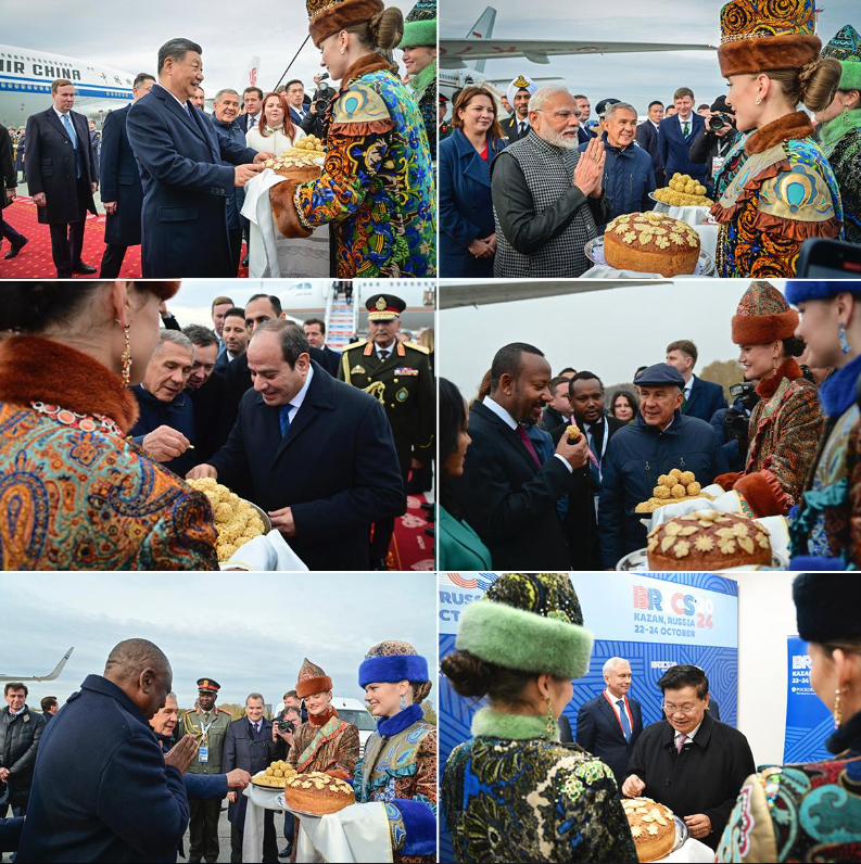 Одним из героев первого дня саммита стала замечательная татарская сладость "чак-чак". Все приехавшие лидеры отпробовали, как и толику русского каравая.