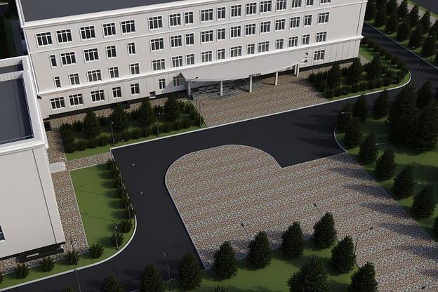    На здании новой школы на проспекте Строителей установят архитектурную подсветку