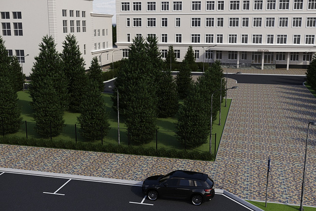    На здании новой школы на проспекте Строителей установят архитектурную подсветку