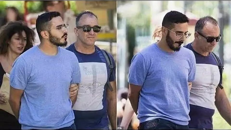 А это полиция ведёт афериста под арест