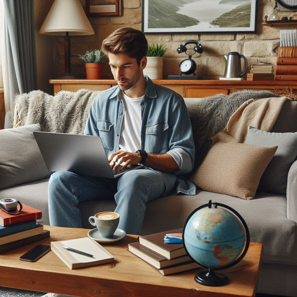 Иллюстрация бронирование отеля